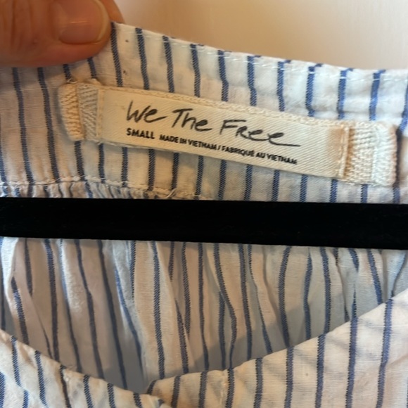 We the Free Striped Blouse Top - Picture 2 of 4